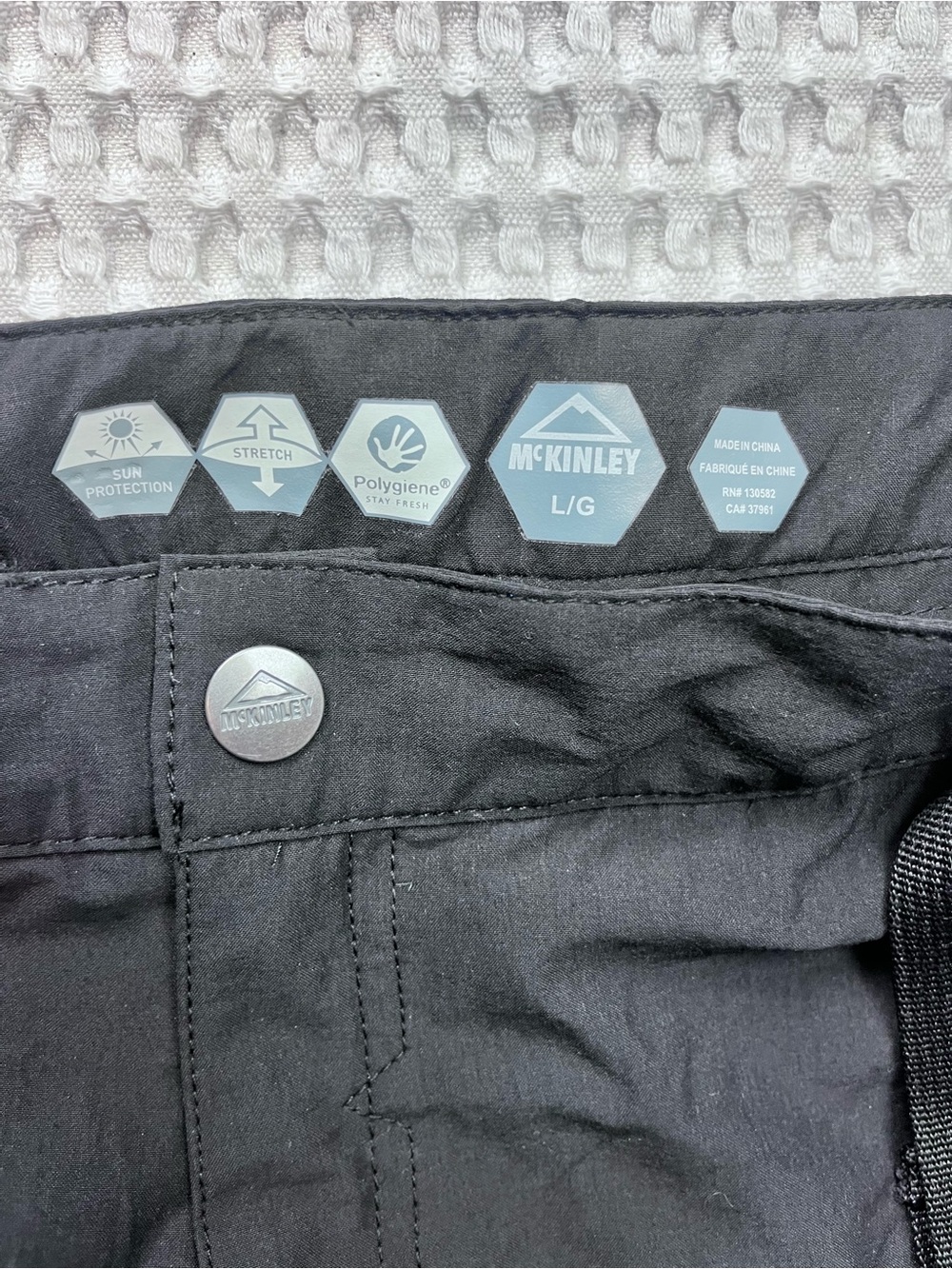 McKINLEY Men’s Hiking Pants L/G Black UPF 50 Outdoor Trekking NWT - Picture 5 of 7